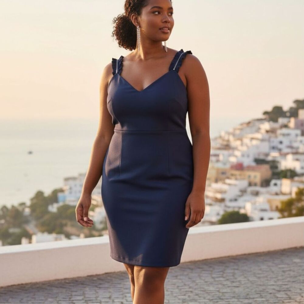 Lane Bryant Bodycon Minidress Women's Plus Size 22 Little Black Dress Date Night